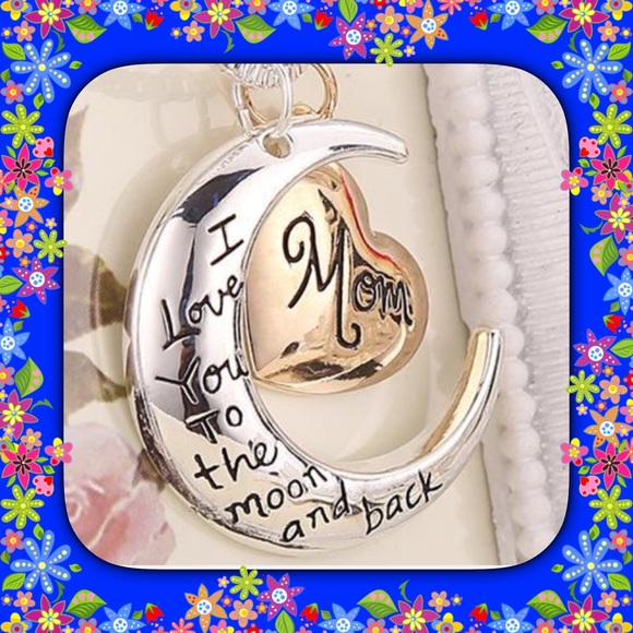 I Love You To The Moon And Back Mom Necklace - Picture 6 of 8